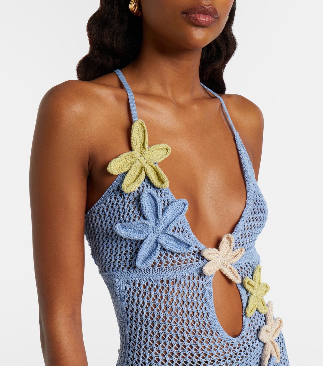 Vestido largo calado Hilsa de lamé | Bananhot