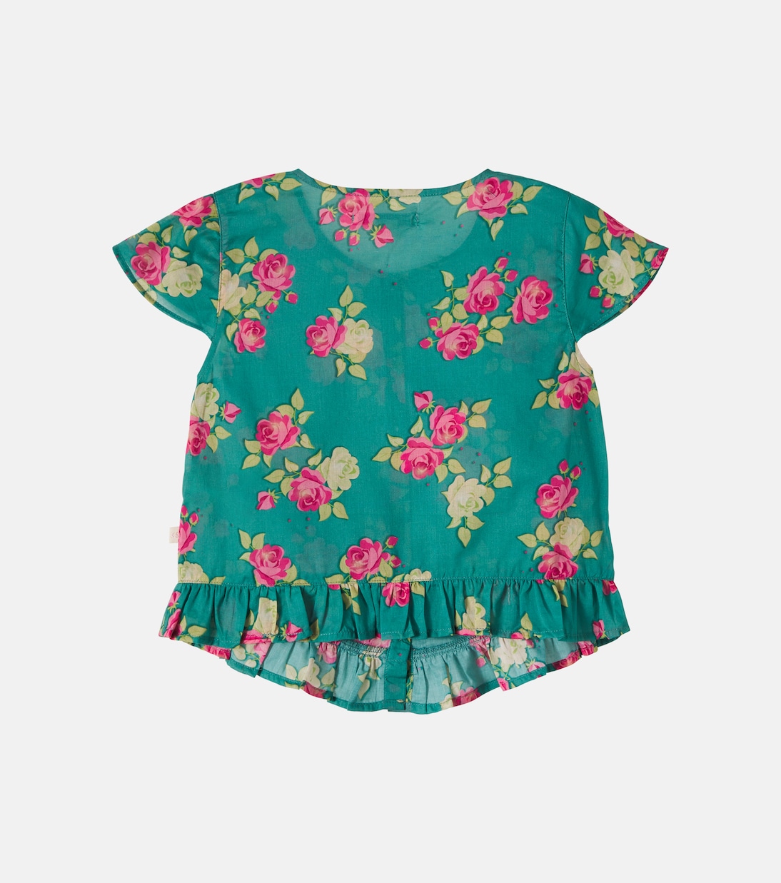 Camisa Viola de algodón floral con volantes | Konges Sløjd
