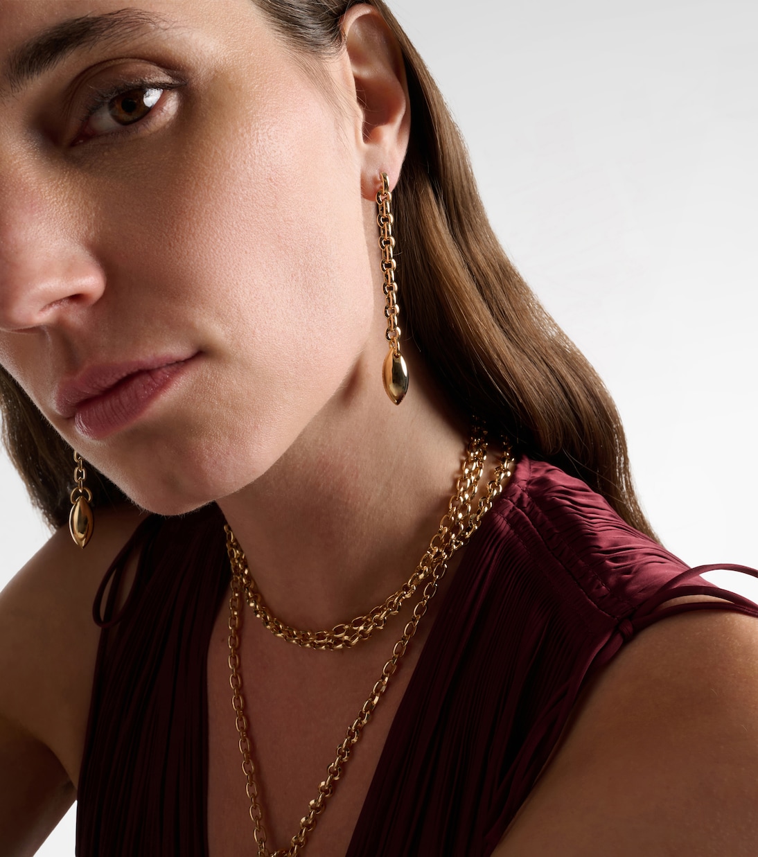 14kt gold-plated drop earrings | Jennifer Fisher