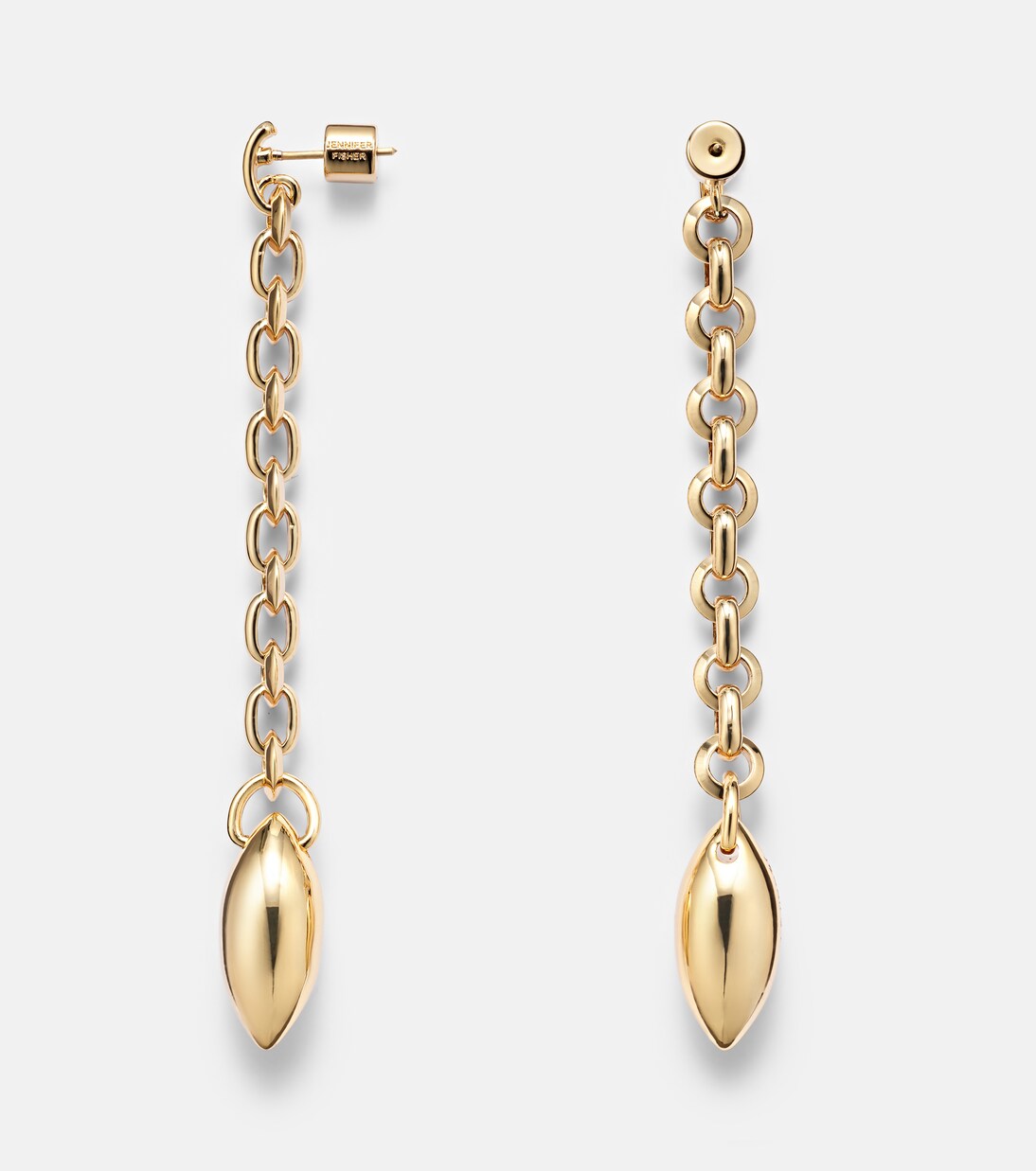 14kt gold-plated drop earrings | Jennifer Fisher