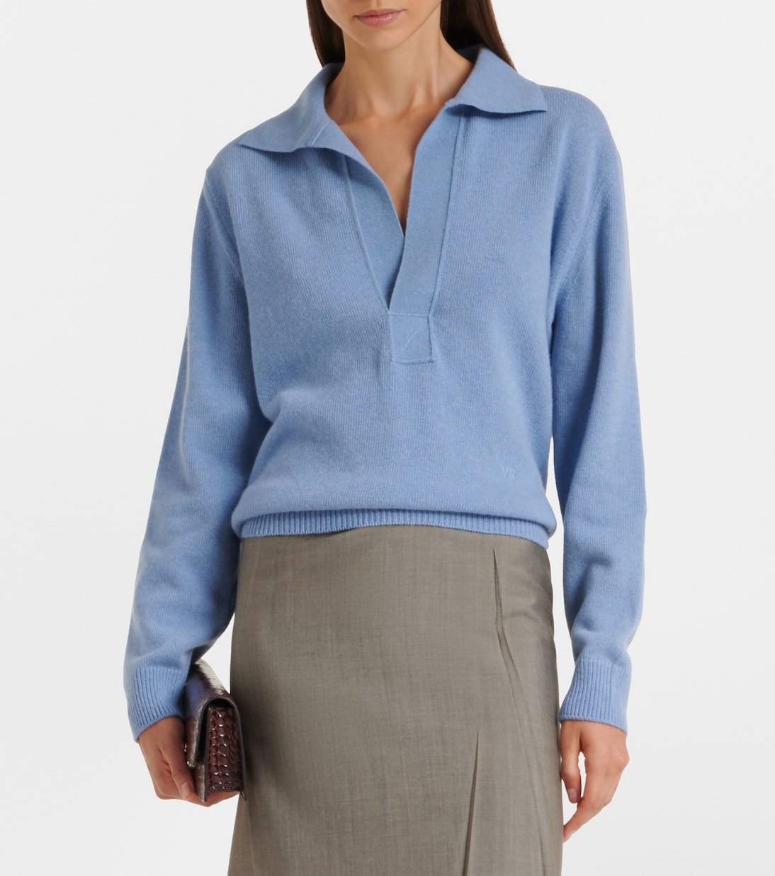 Genevieve wool and cashmere polo sweater  | Victoria Beckham