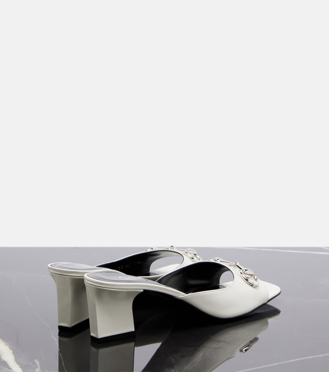 Signora Horsebit leather mules | Gucci