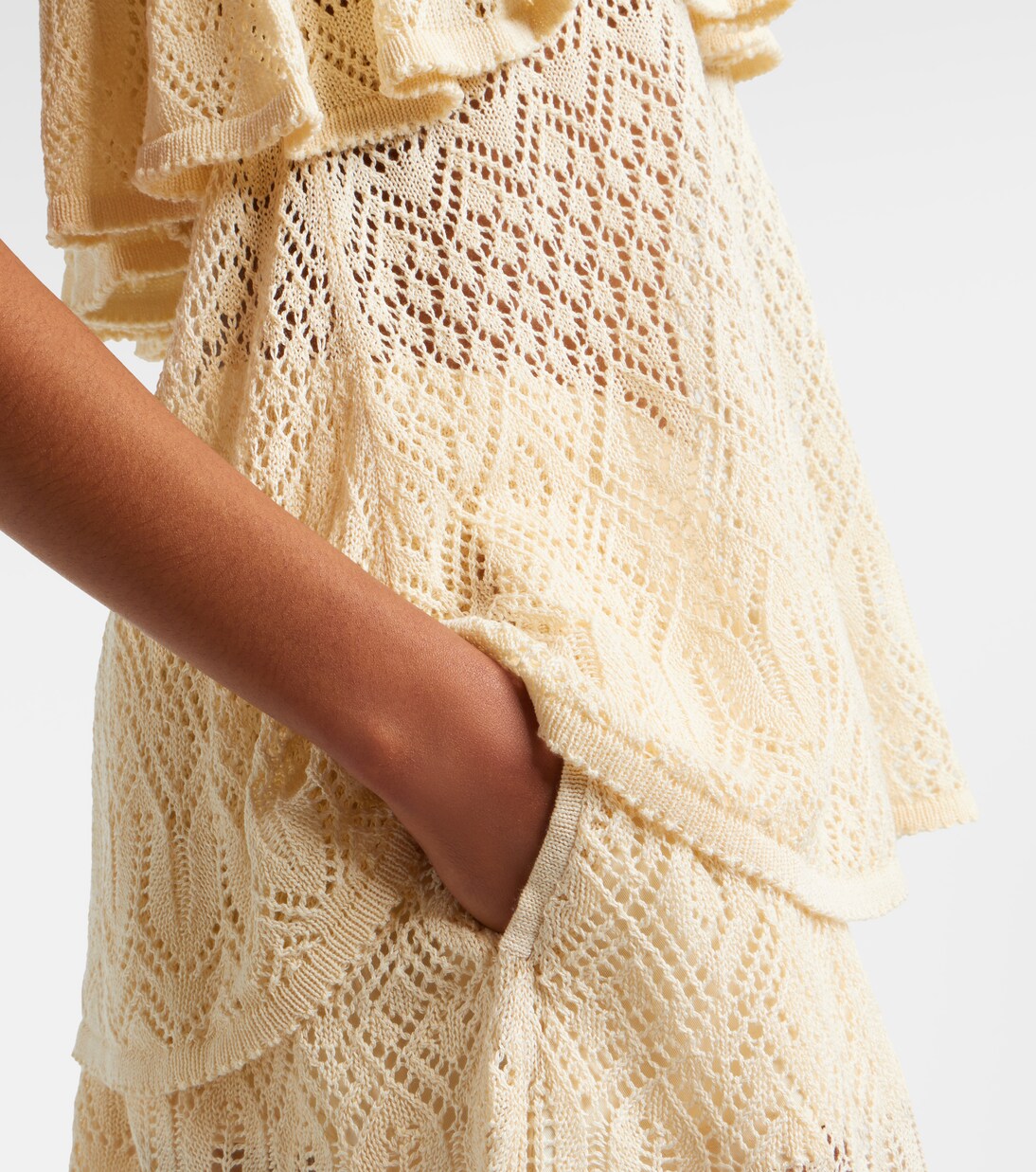 Mahon knitted ruffled lace top | Zimmermann