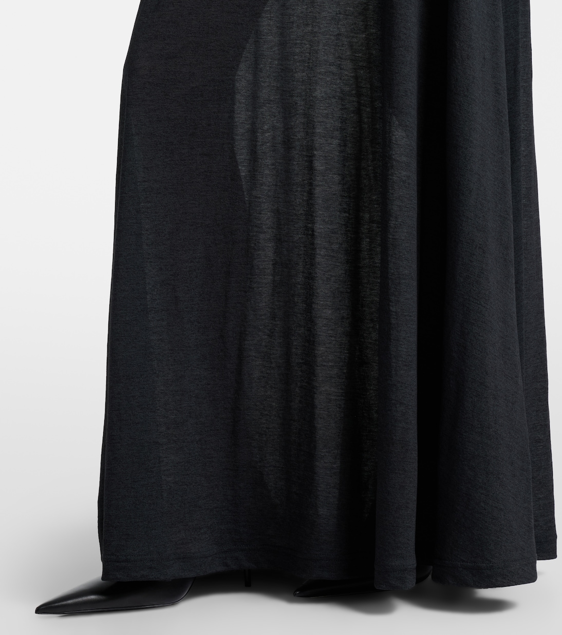 Abito lungo in jersey di misto cotone con stampa tie-dye | Balenciaga