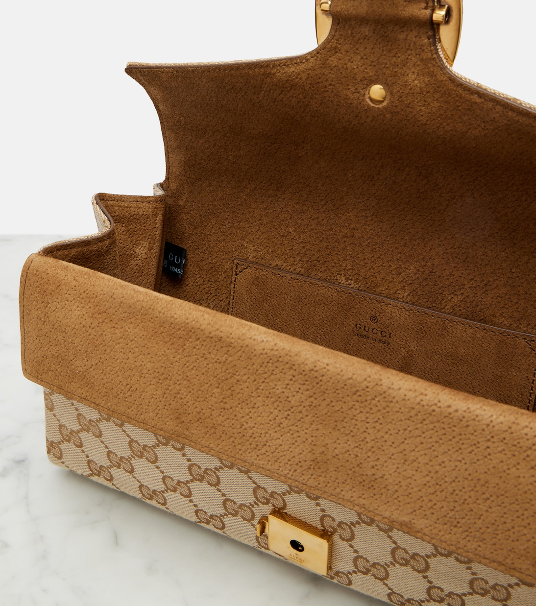 Dionysus GG canvas Small suede-trimmed crossbody bag | Gucci