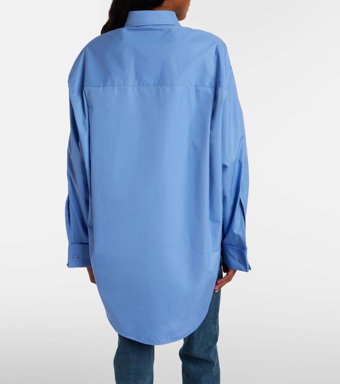 Camisa asimétrica de popelín de algodón | Balenciaga