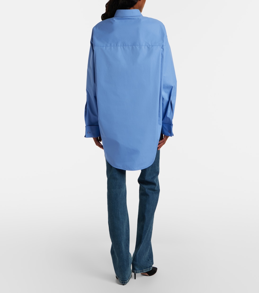 Camisa asimétrica de popelín de algodón | Balenciaga