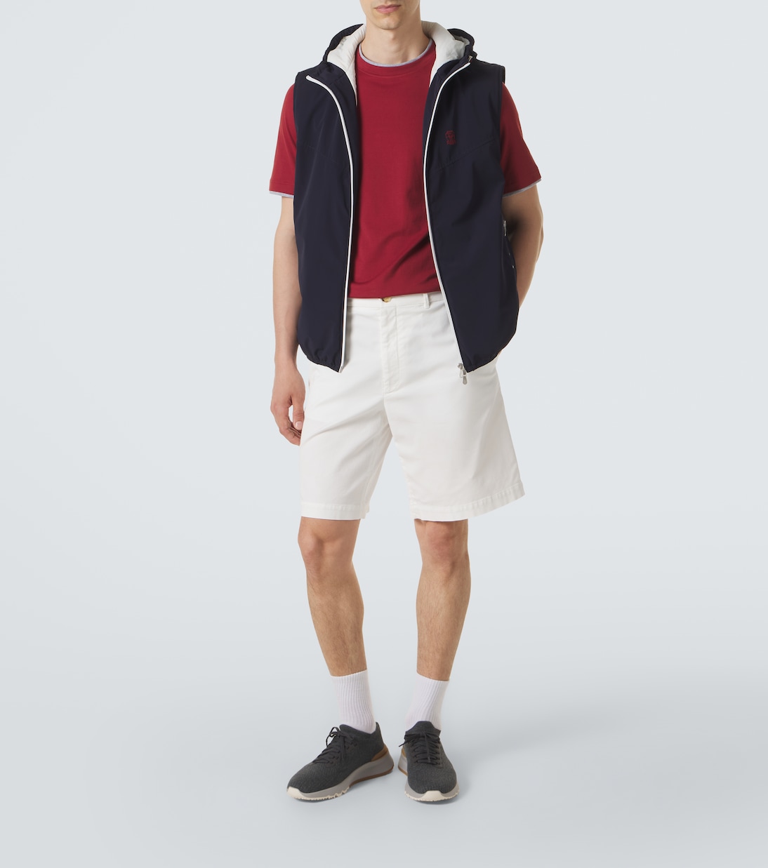 Logo padded technical vest | Brunello Cucinelli