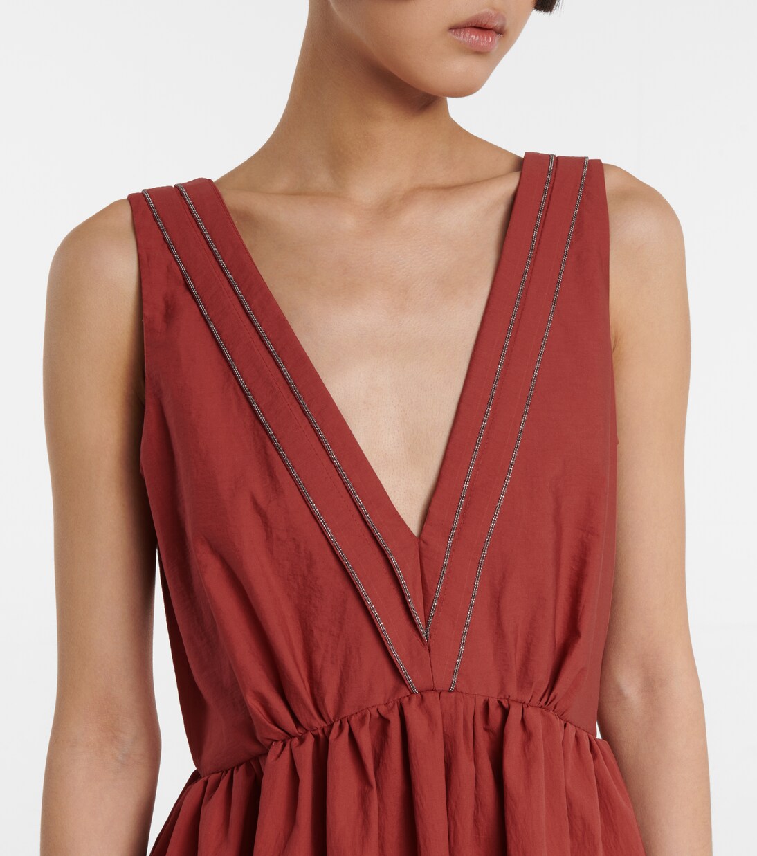 Abito lungo in misto cotone | Brunello Cucinelli