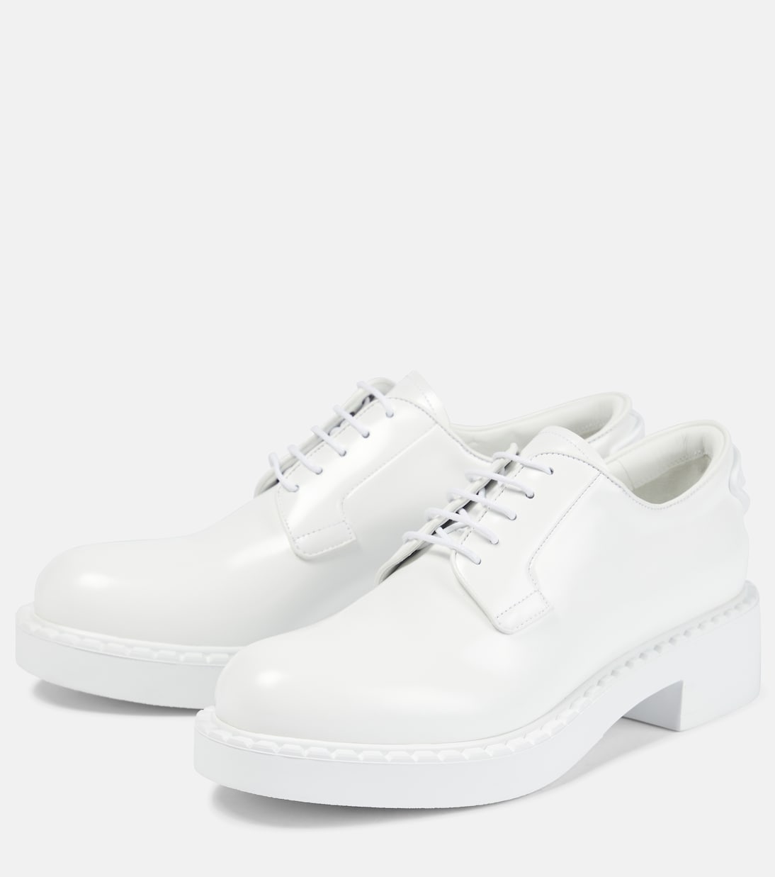Leather Derby shoes | Prada