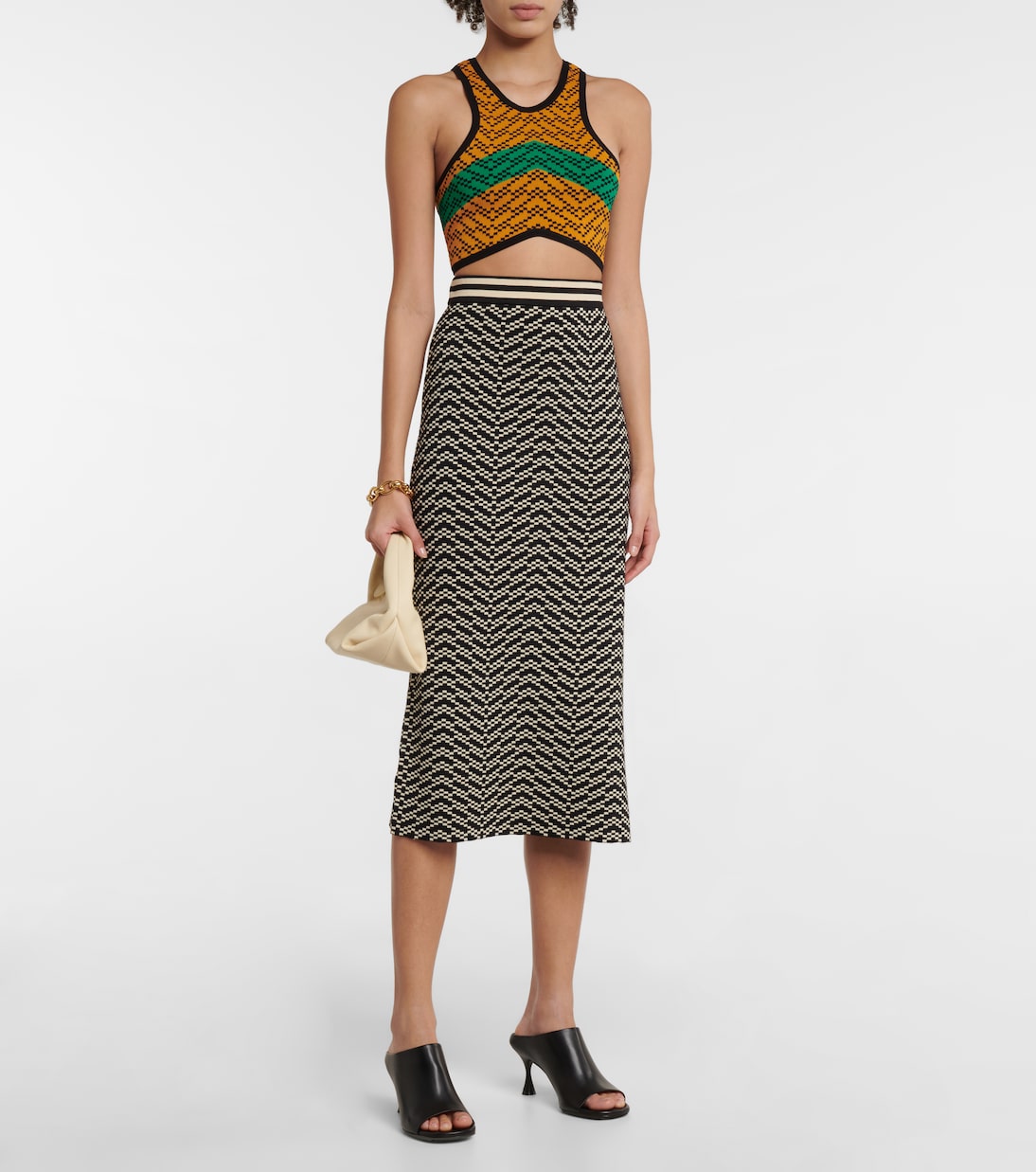 Cropped-Top Ayaan aus Jacquard | Dodo Bar Or
