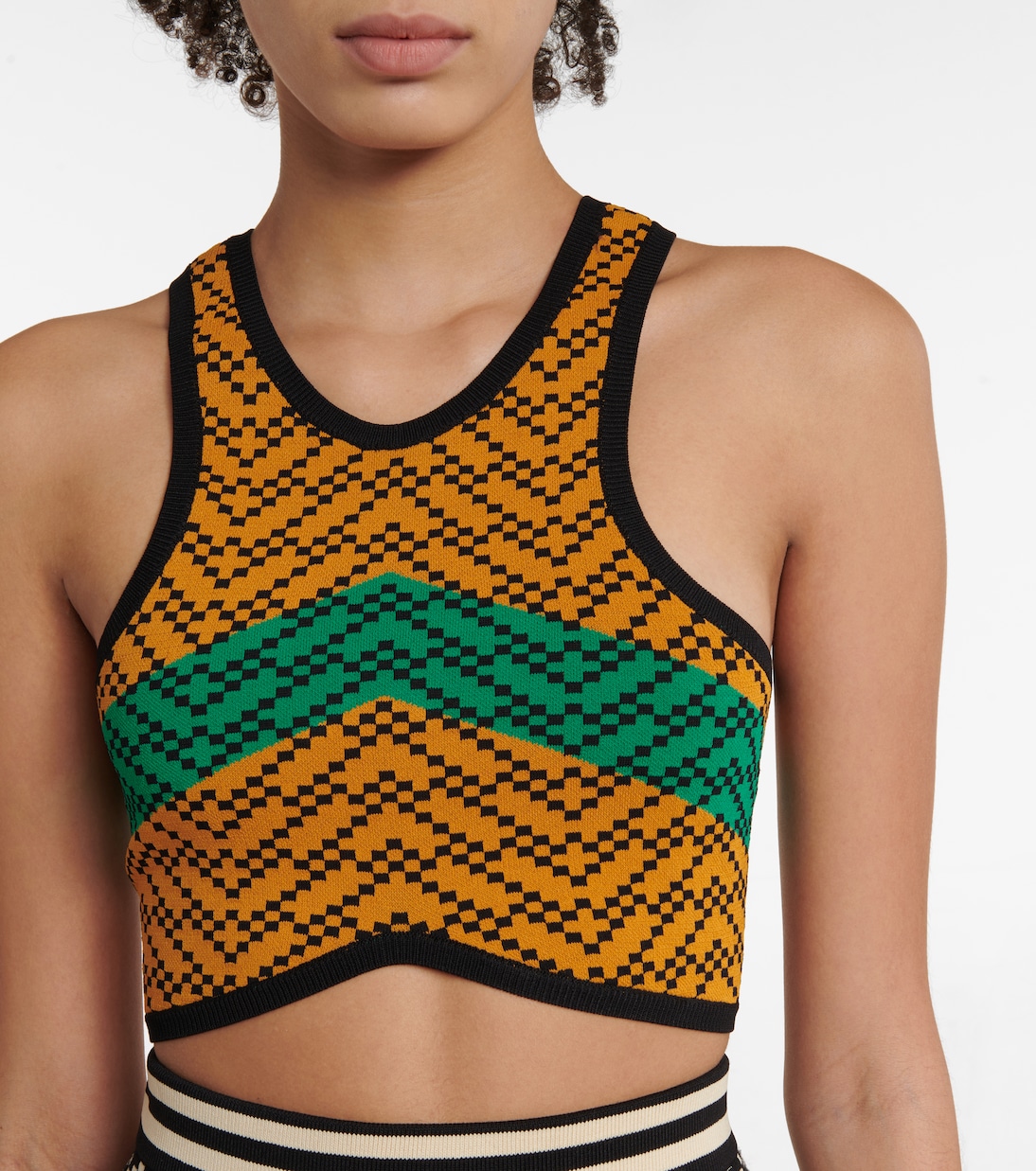 Cropped-Top Ayaan aus Jacquard | Dodo Bar Or
