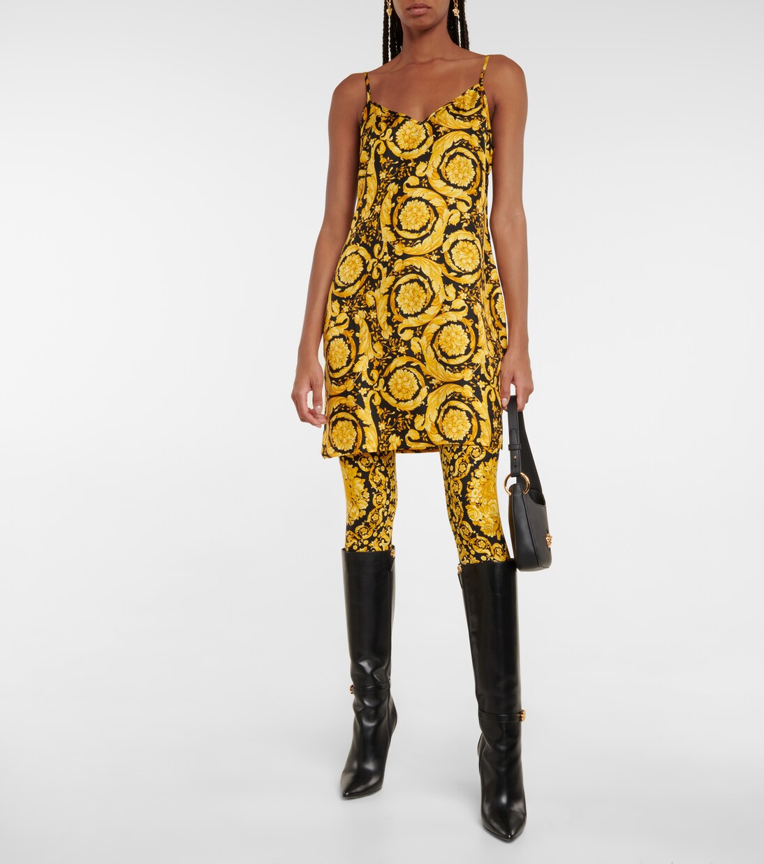 Mid-Rise Leggings Barocco | Versace