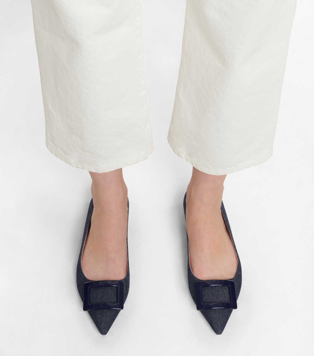 Gommettine Ball denim ballet flats | Roger Vivier