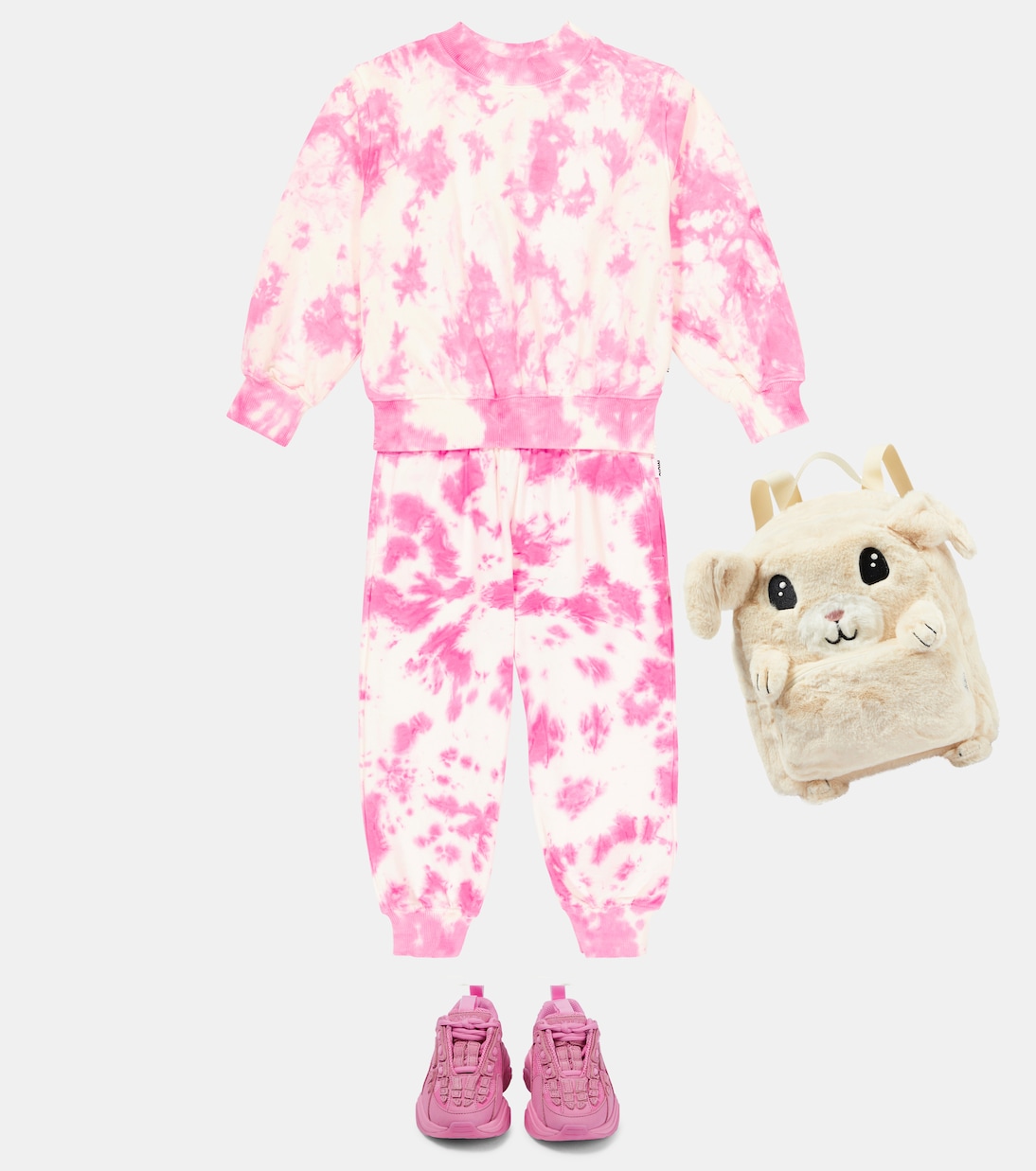 Bone suede-trimmed sneakers | Amiri Kids