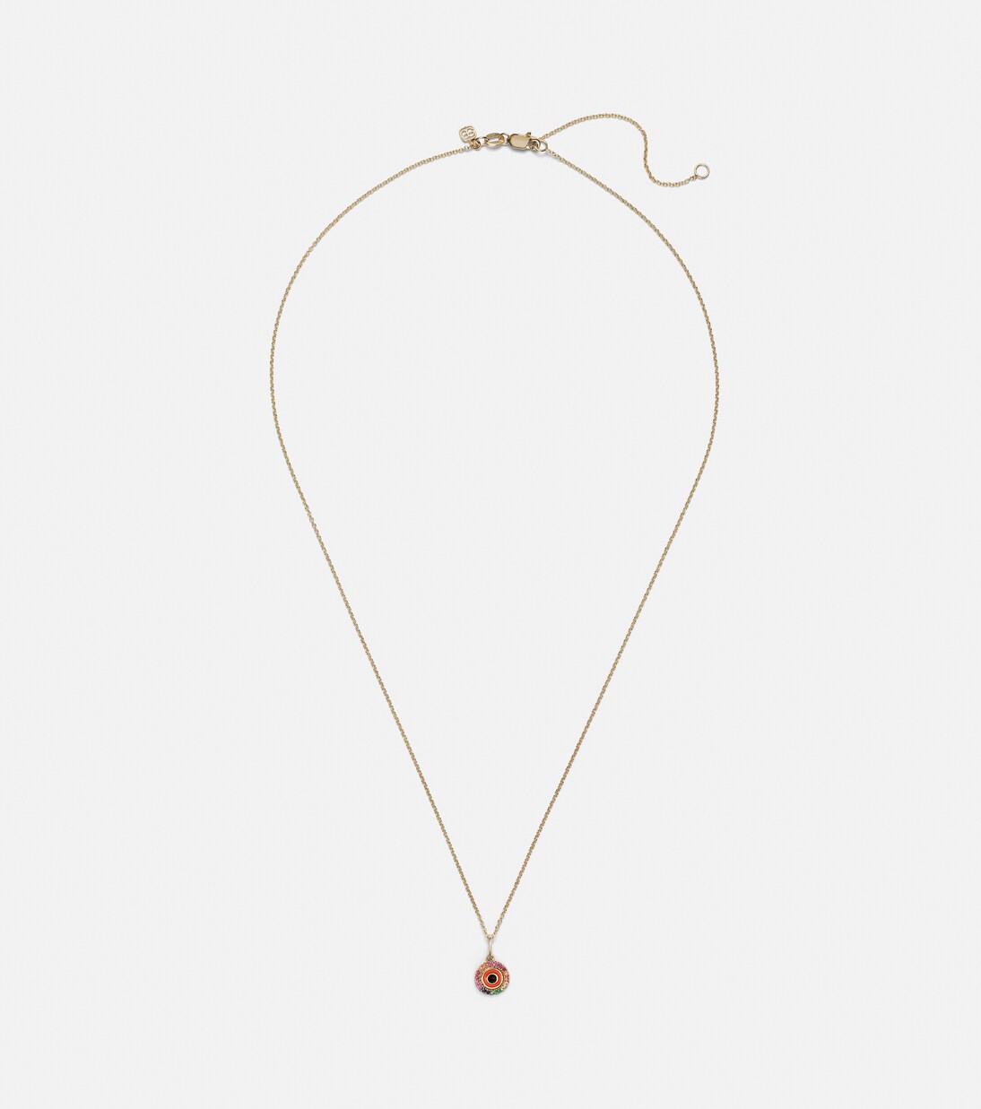 Halskette Evil Eye aus 14kt Gelbgold (585/1000) mit Emaille und Edelsteinen | Sydney Evan