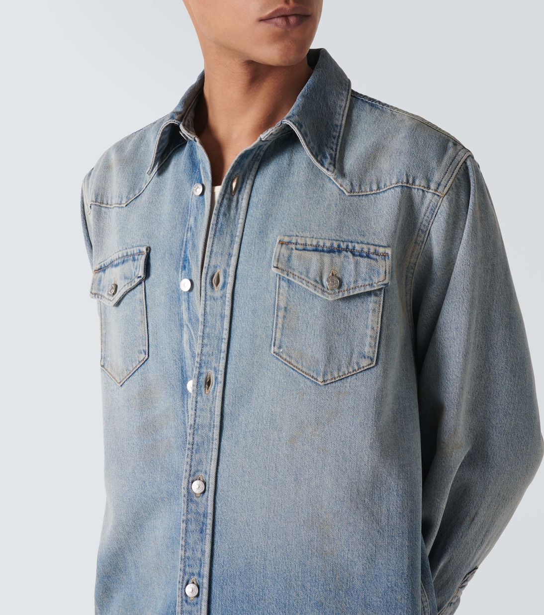 Distressed denim shirt | Acne Studios