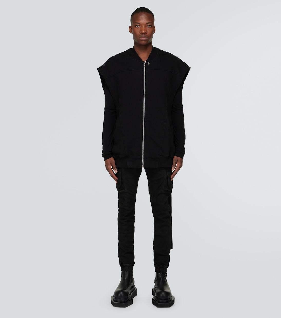 Oversize-Weste aus Baumwoll-Jersey | Rick Owens