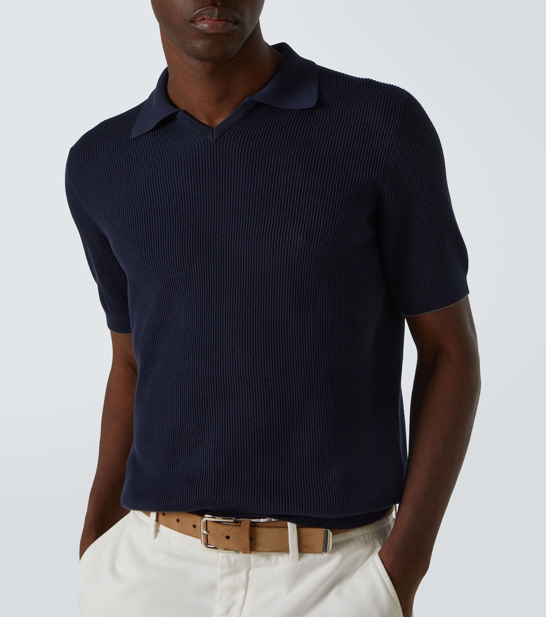 Polo acanalado de algodón | Brunello Cucinelli