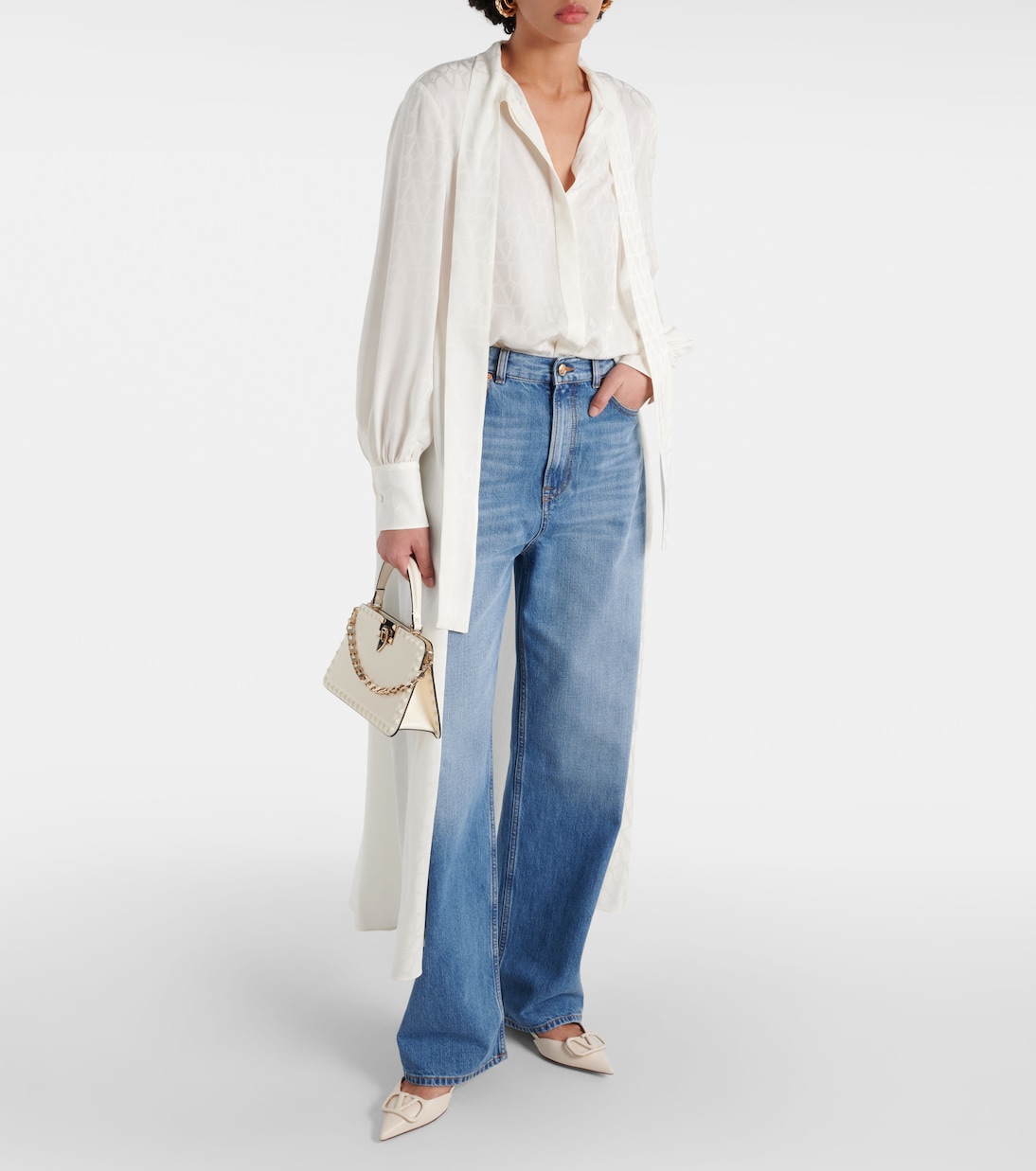 Bluse Toile Iconographe aus Seide | Valentino