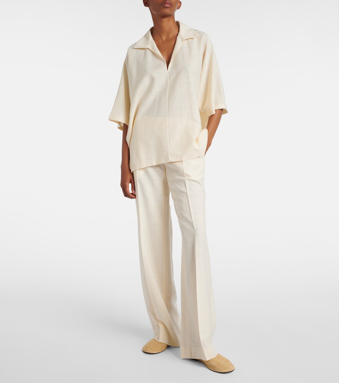 Canal suede slip-on shoes | The Row