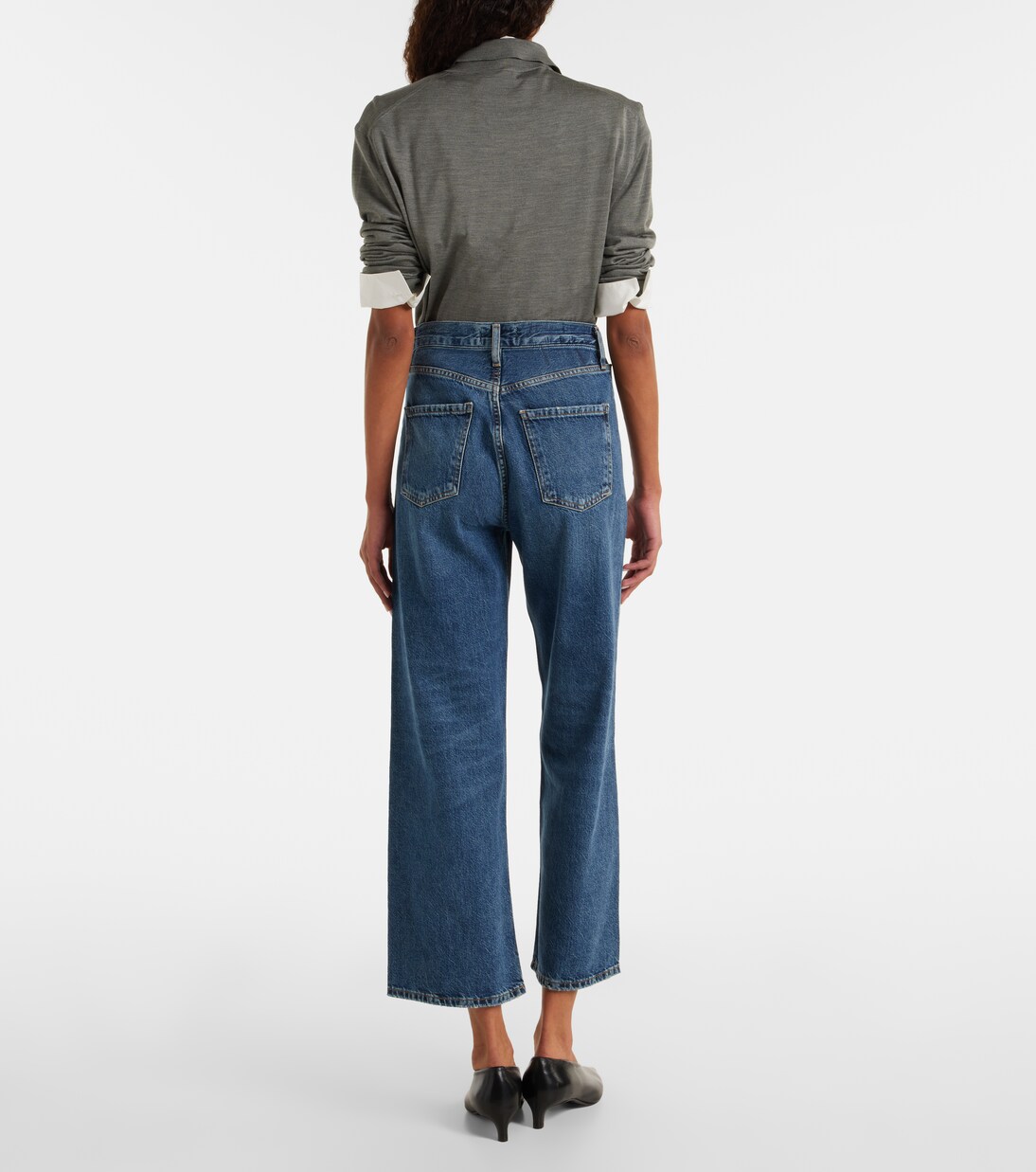 Gerade High-Rise Cropped Jeans Ren | Agolde
