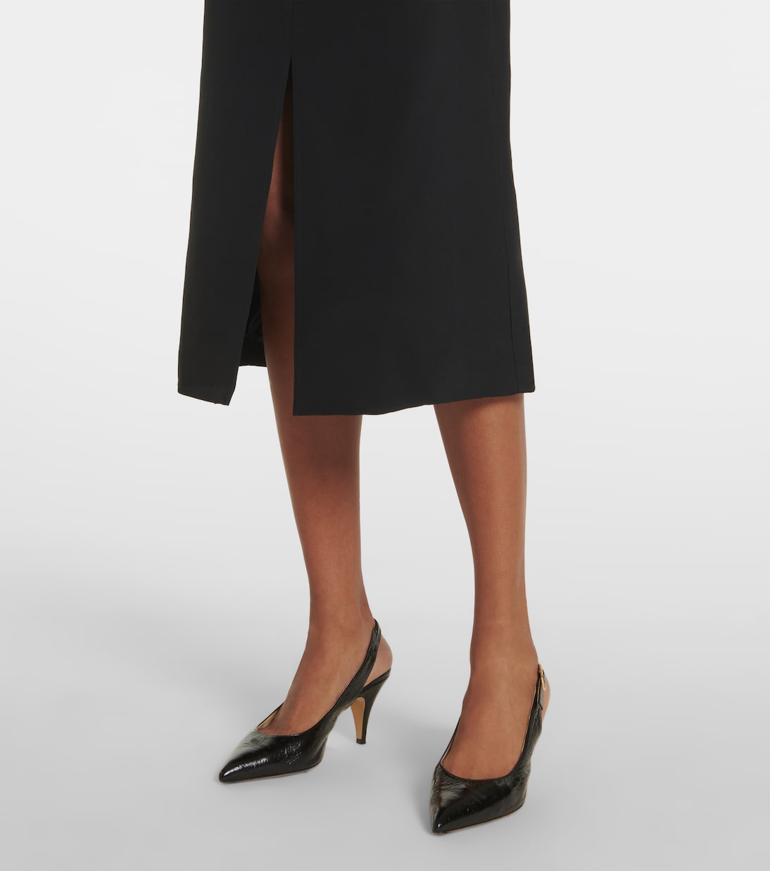 罗缎中长连衣裙 | CO