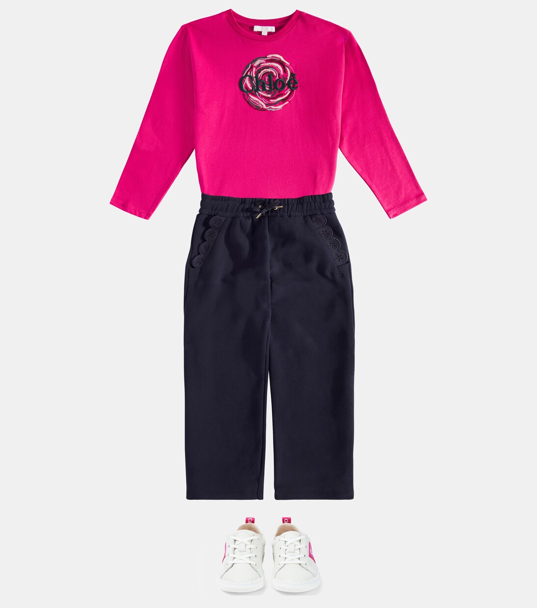 Logo cotton top | Chloé Kids