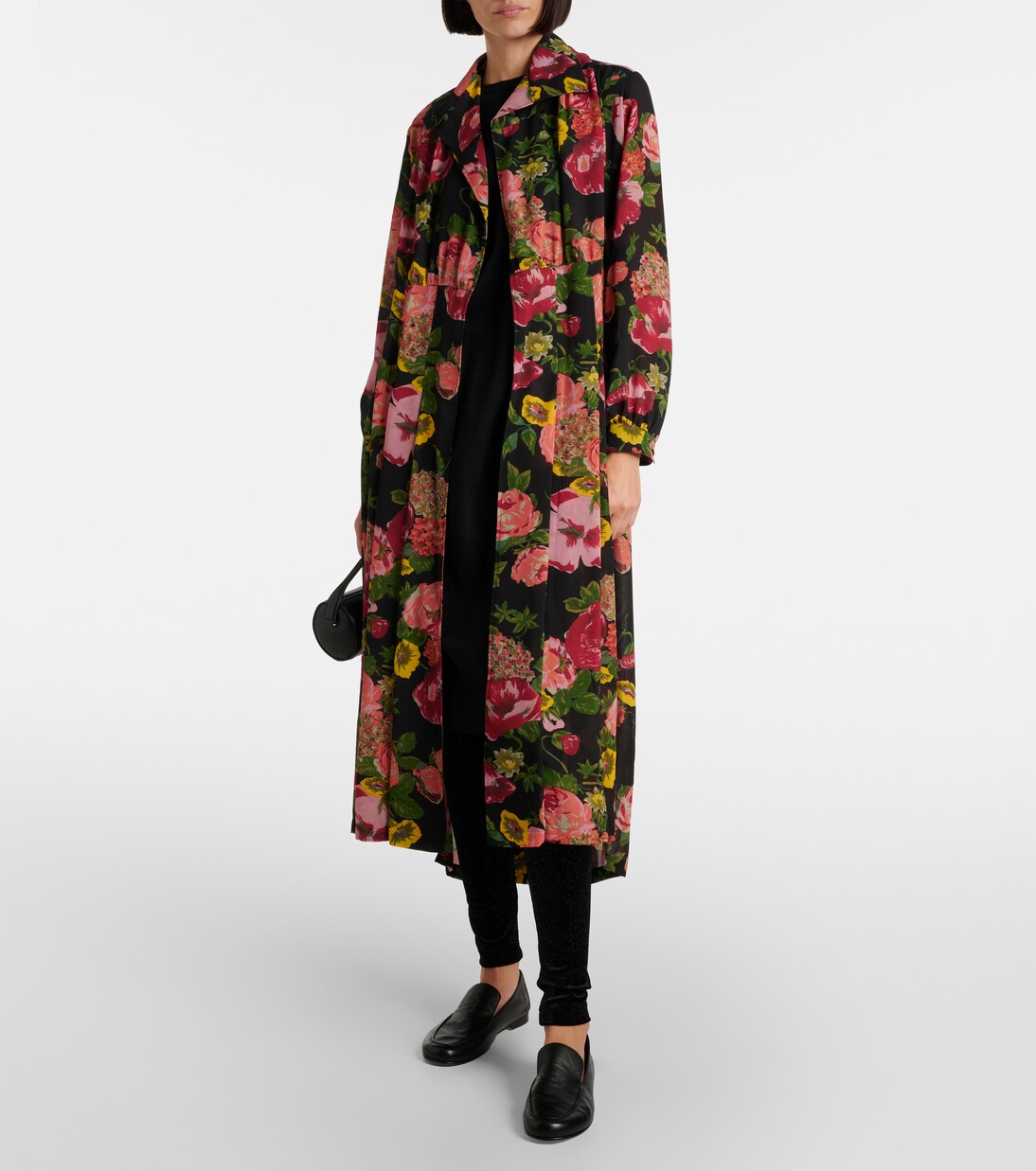 Robe midi en georgette et jersey | Junya Watanabe