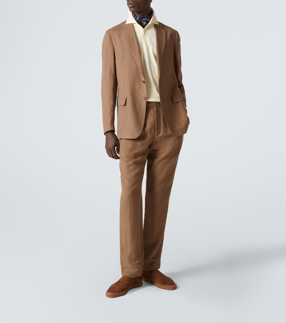 Single-breasted silk and linen blazer | Ralph Lauren Purple Label