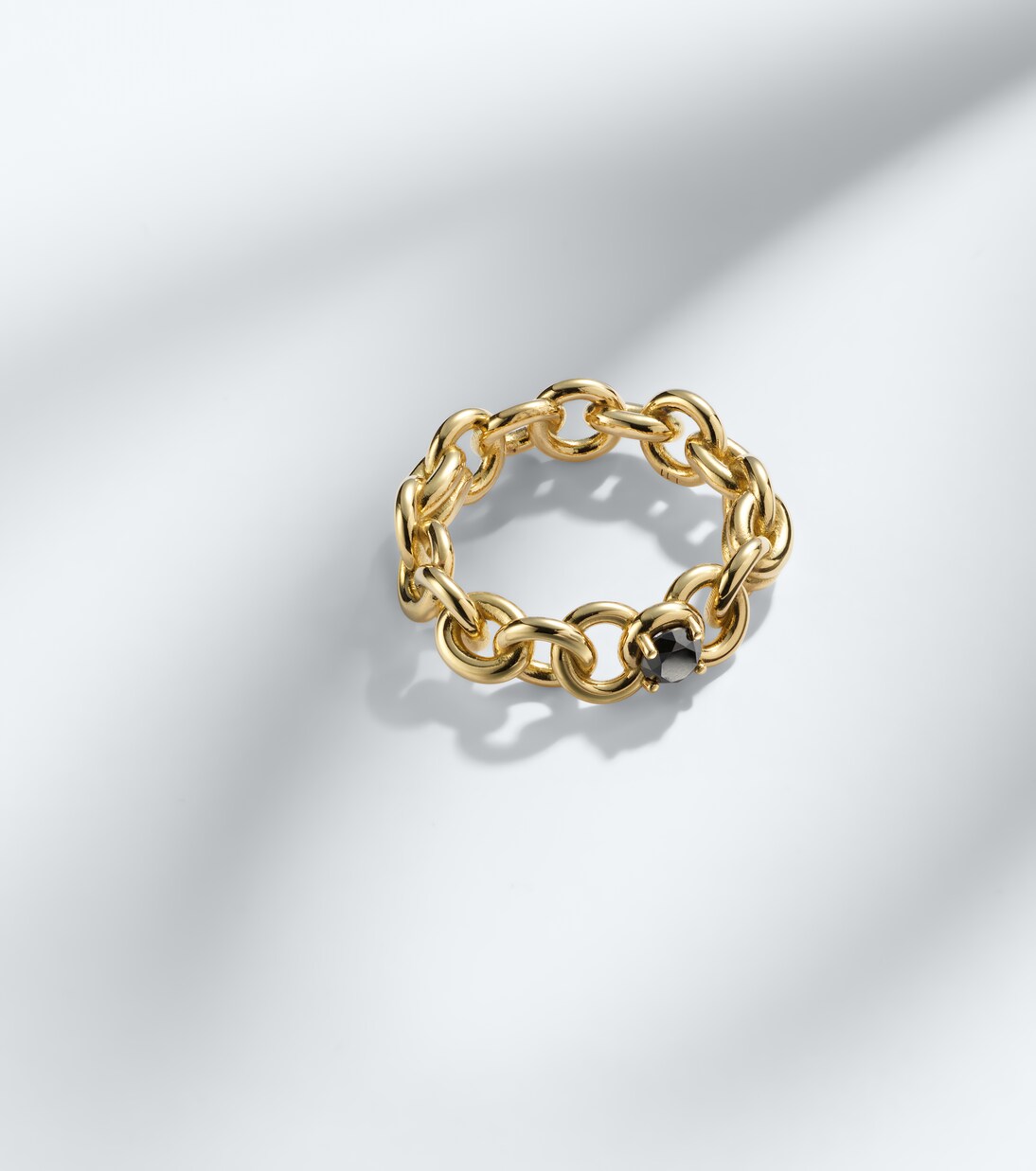 Fused Serpens Large 18kt gold ring with diamond | Spinelli Kilcollin