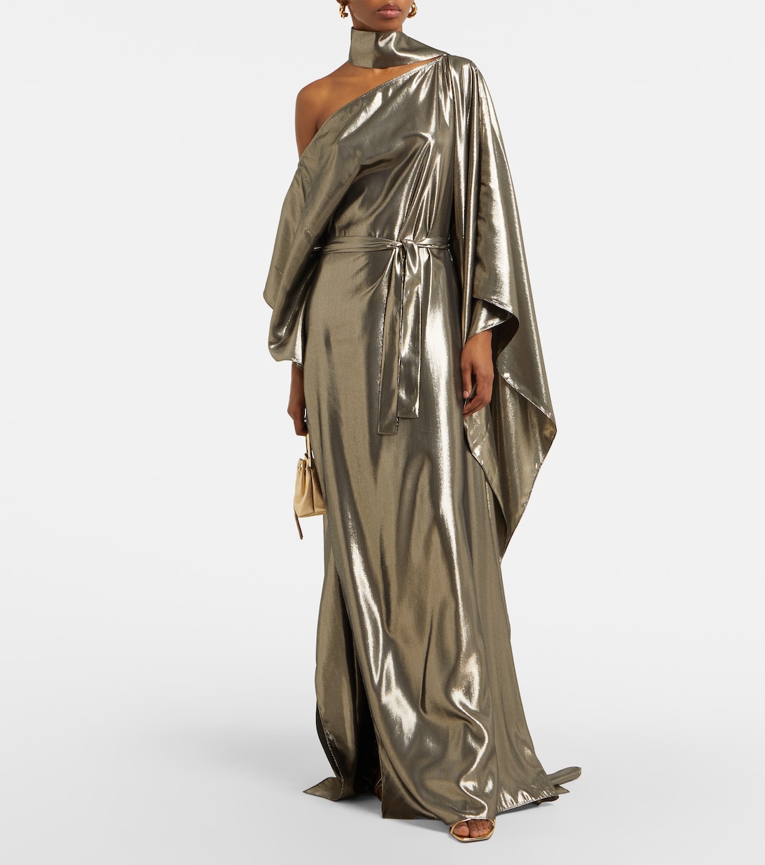 Taylor Seventies silk-blend lamé kaftan | Taller Marmo