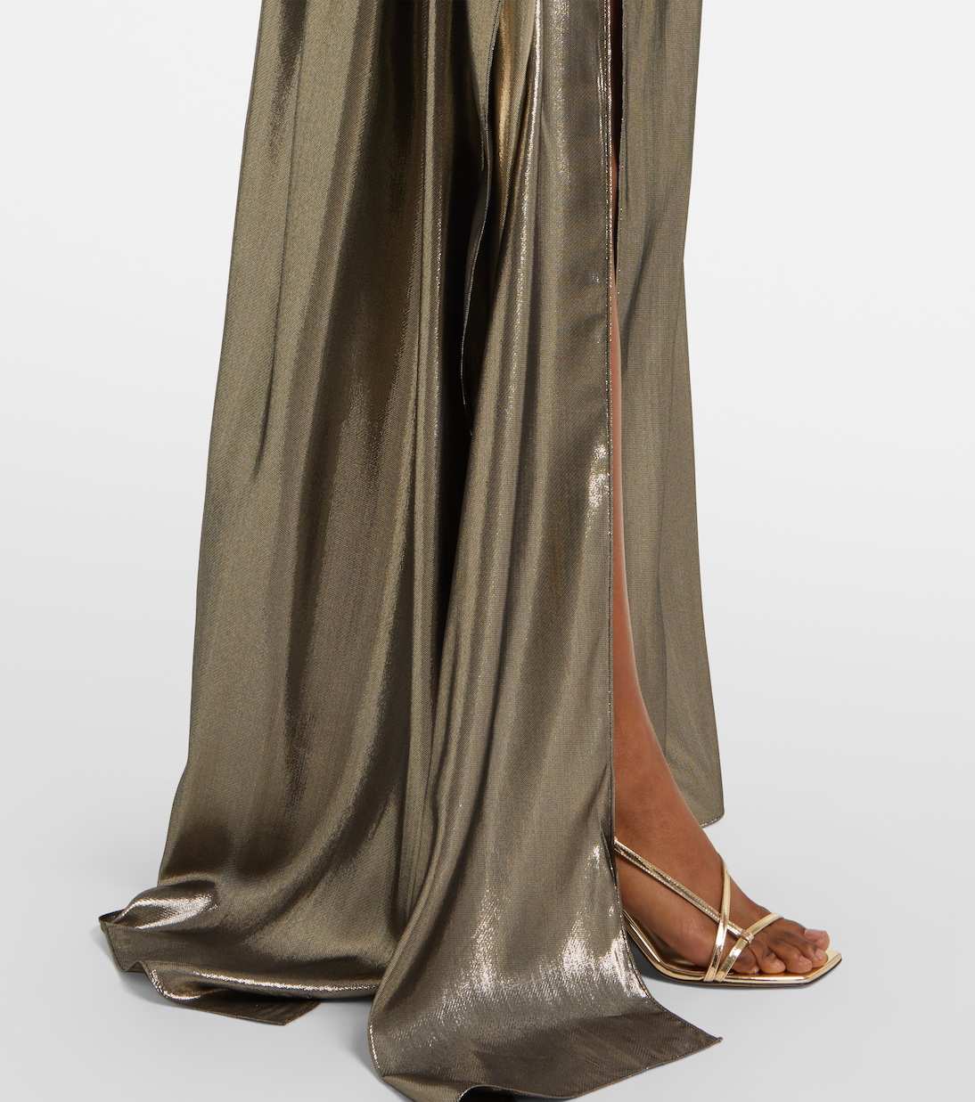 Taylor Seventies silk-blend lamé kaftan | Taller Marmo