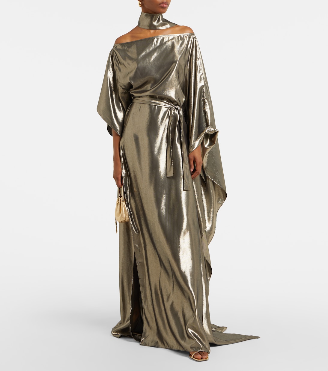 Taylor Seventies silk-blend lamé kaftan | Taller Marmo