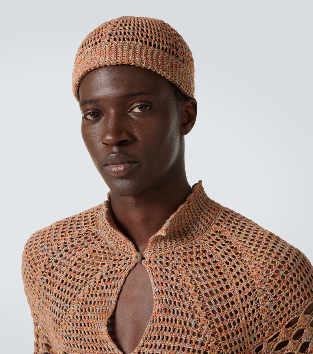 VGold linen and cotton beanie | Valentino Garavani