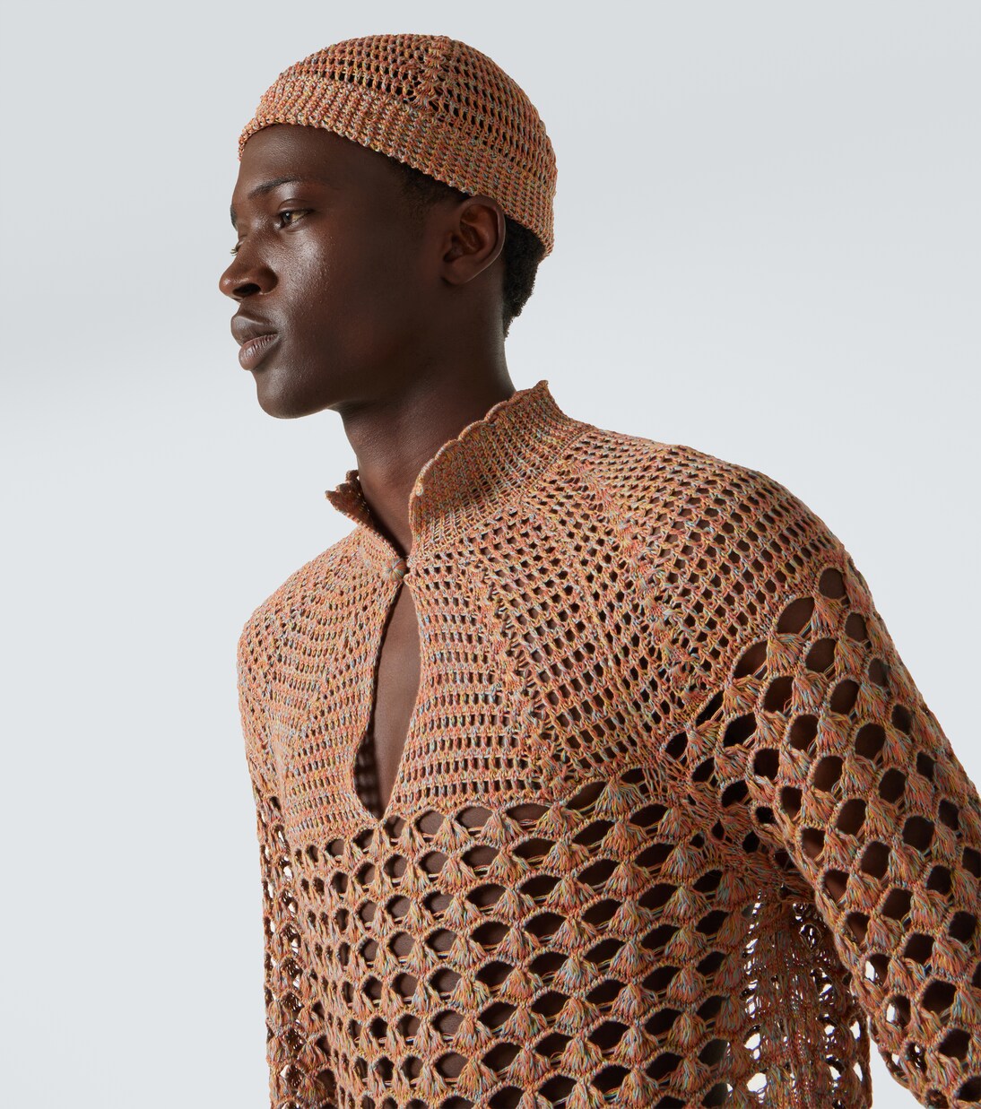 VGold linen and cotton beanie | Valentino Garavani