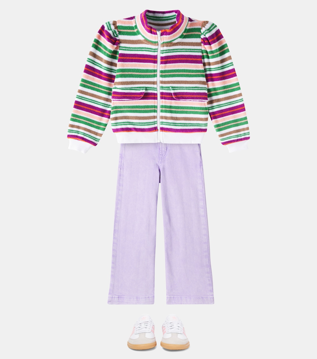 Malika striped cotton-blend jacket | Molo