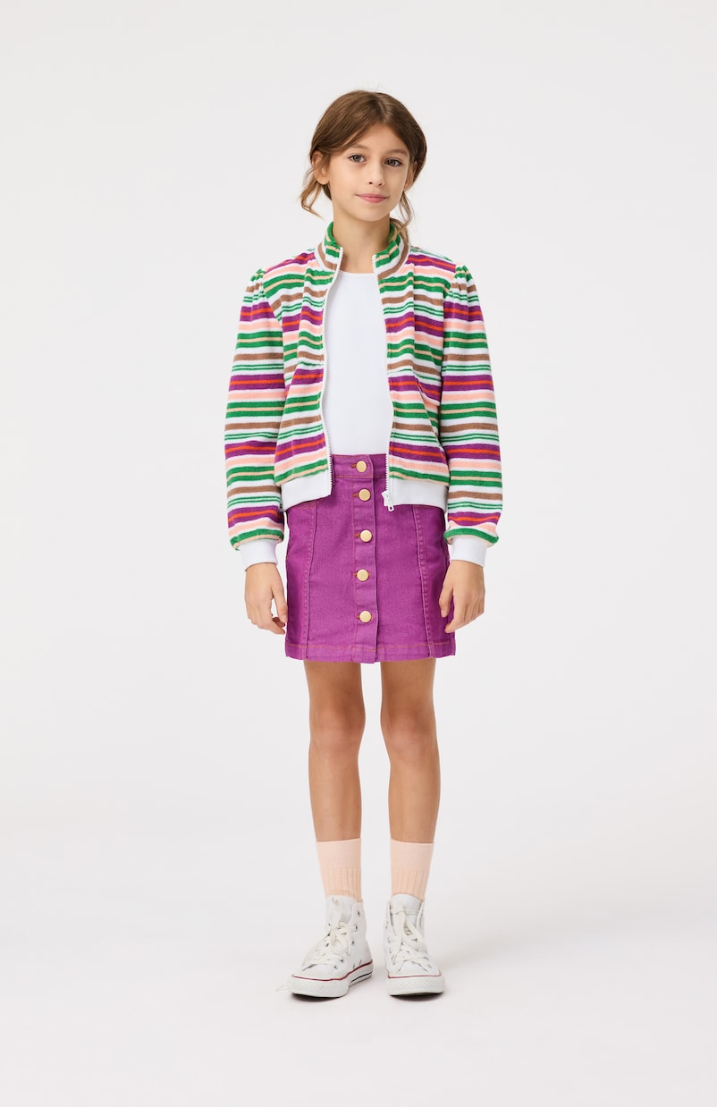 Malika striped cotton-blend jacket | Molo