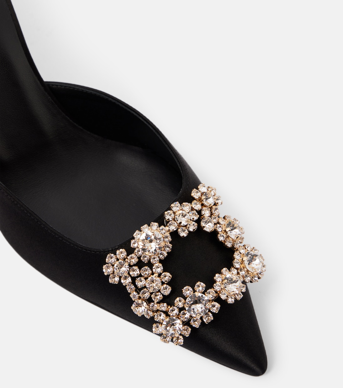 Efflorescence 65 embellished satin mules  | Roger Vivier