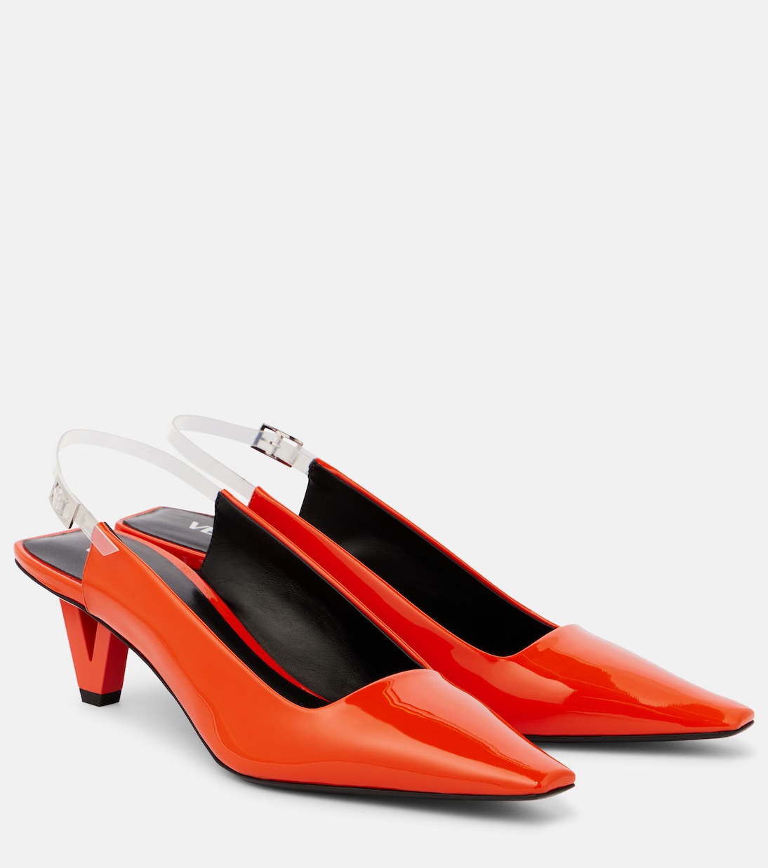 Leather slingback pumps | Versace