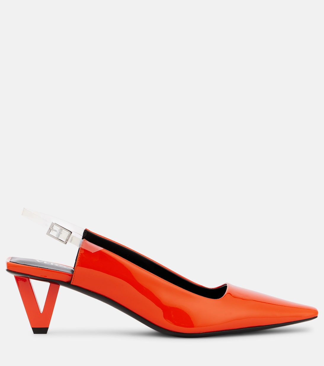 Leather slingback pumps | Versace