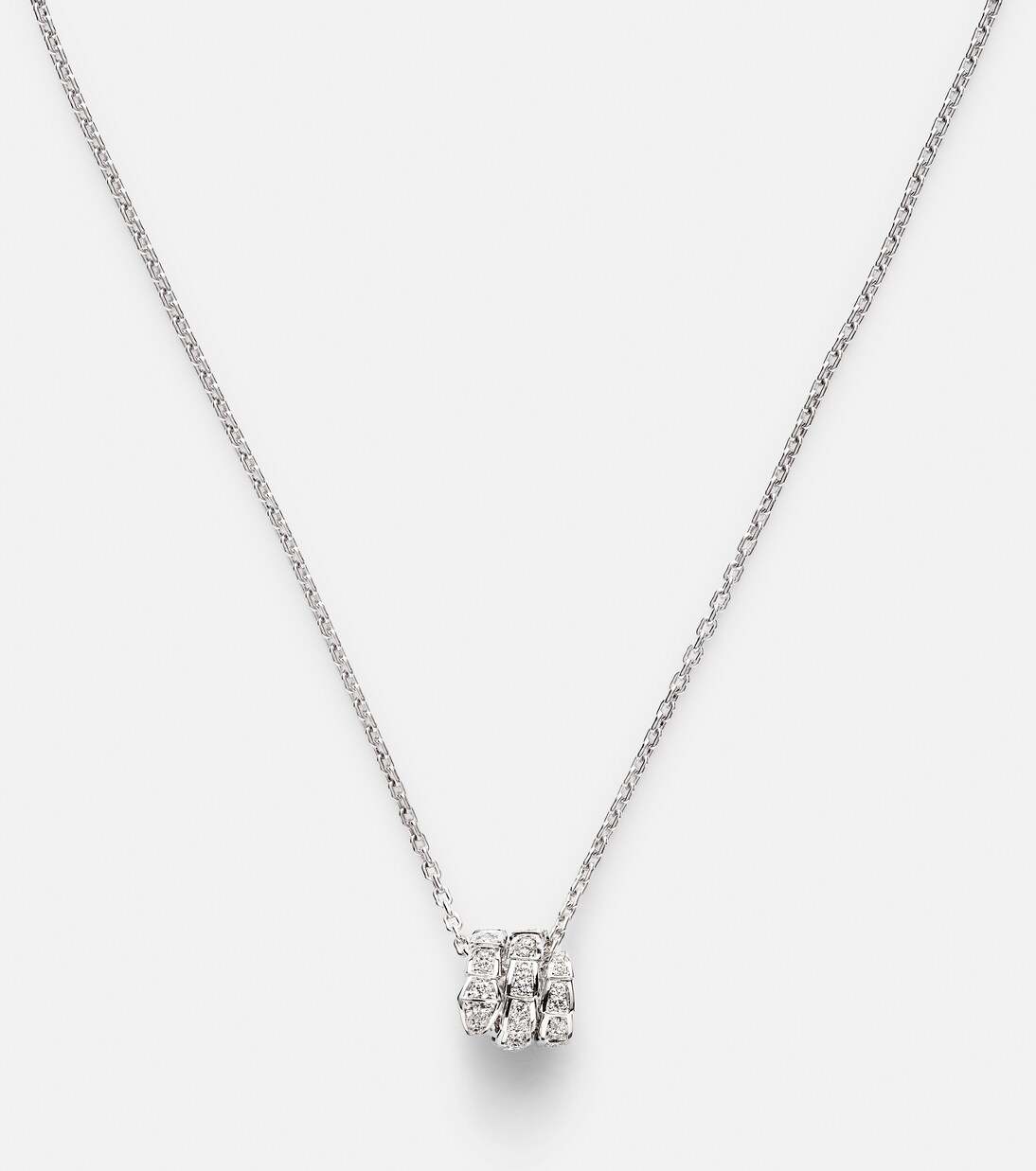 Halskette Serpenti Viper aus 18kt Weißgold (750/1000) mit Diamanten | Bvlgari
