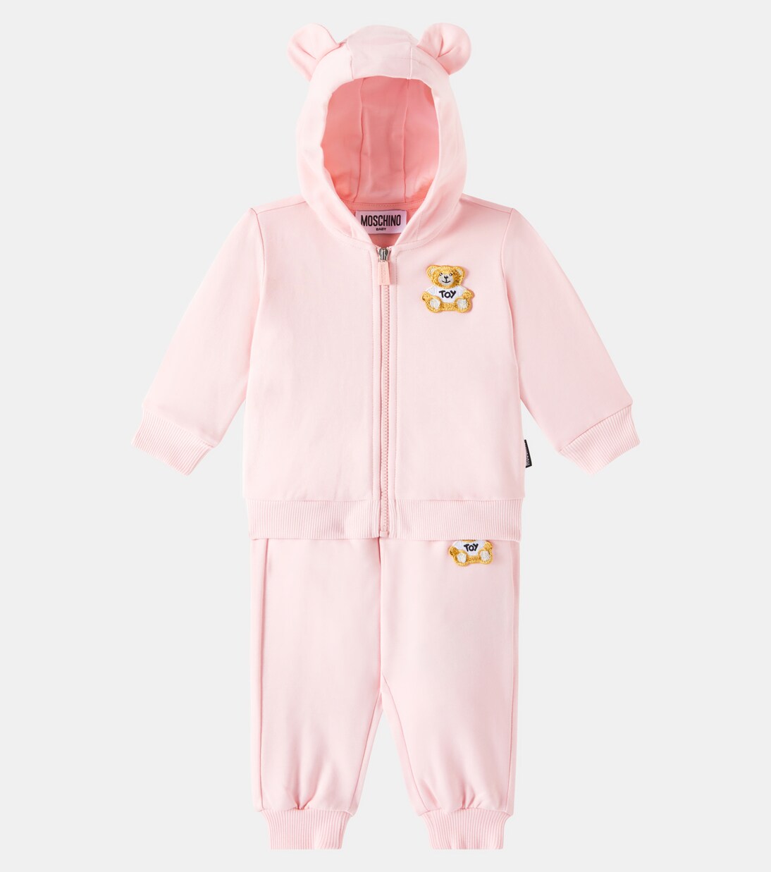 Baby Teddy Bear cotton hoodie and sweatpants | Moschino Kids