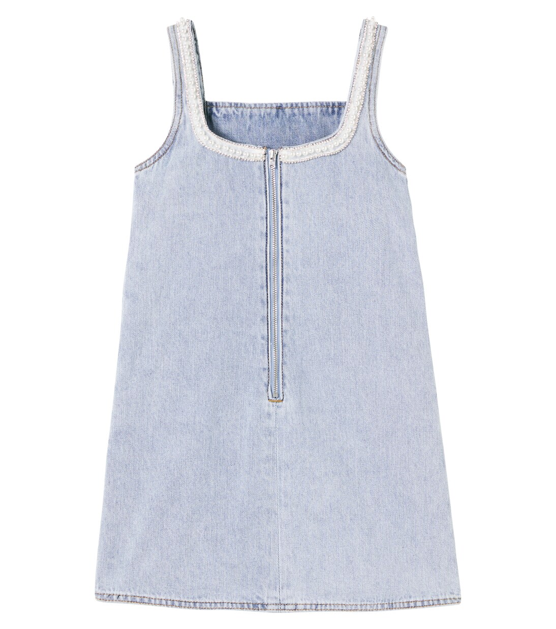 Bow-detail embellished denim dress | Self-Portrait Kids