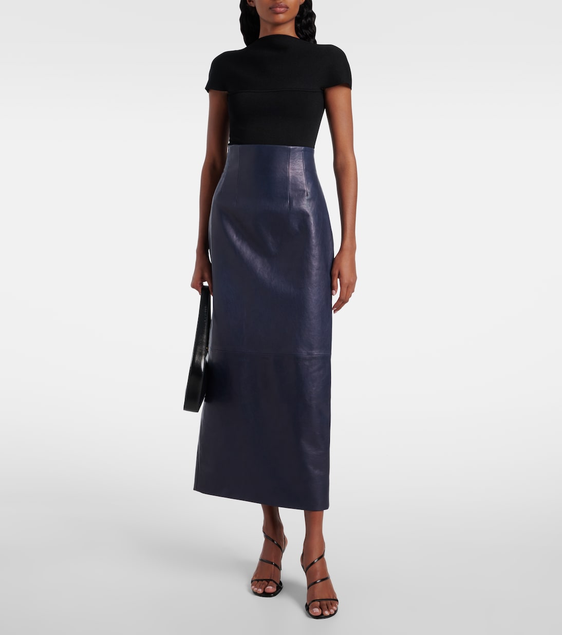 Loxley leather pencil skirt | Khaite