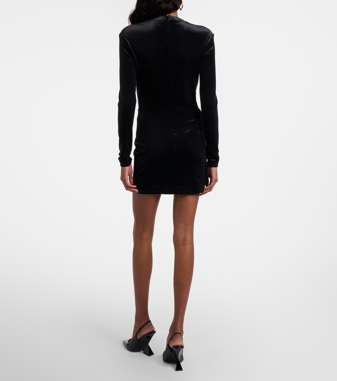 فستان بوستيه من المخمل | Mugler