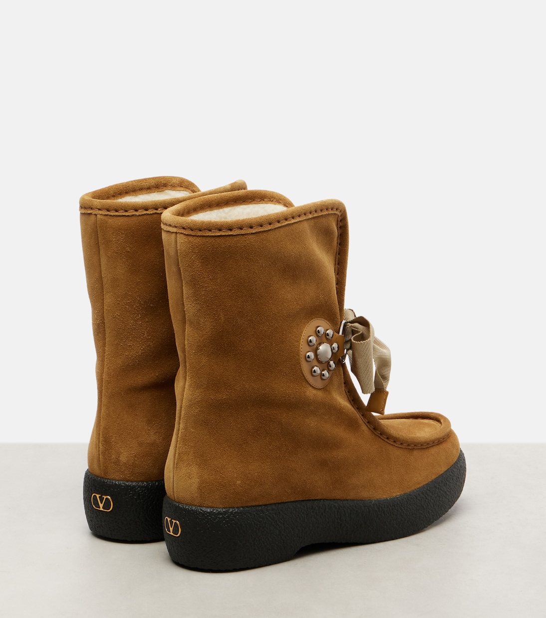 Botines Snowish de ante con tachuelas | Valentino Garavani