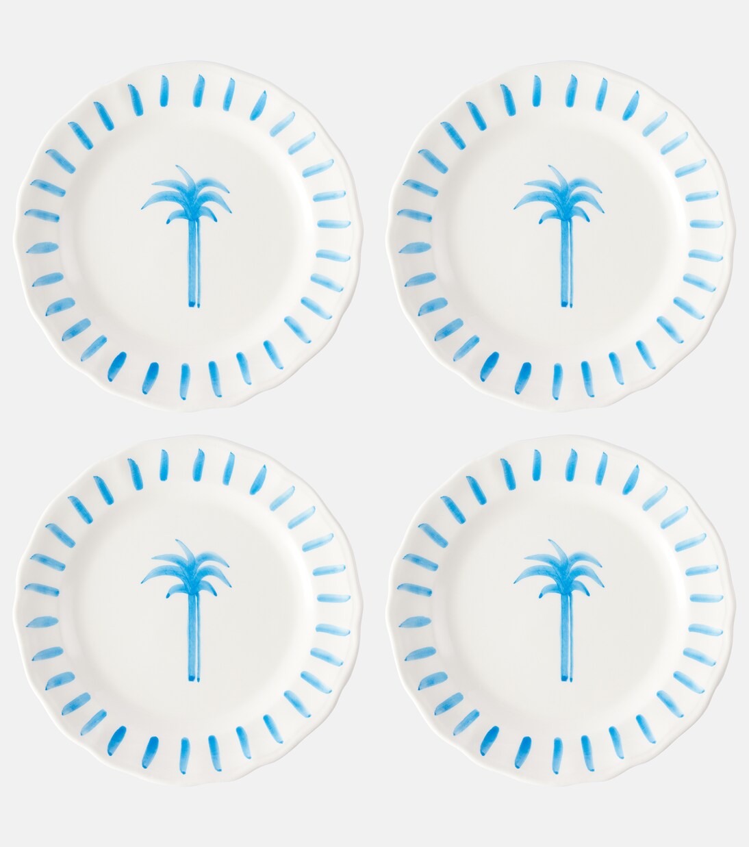 Palm set of 4 ceramic plates | Les-Ottomans