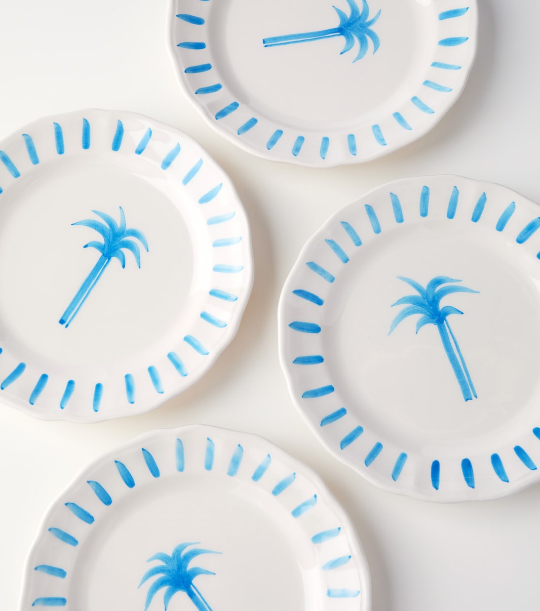 Palm set of 4 ceramic plates | Les-Ottomans