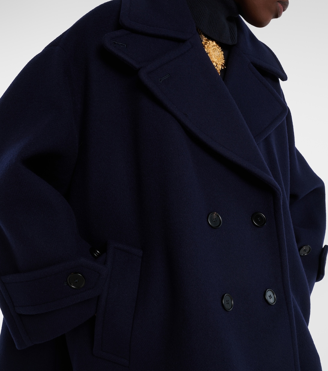 Double-breasted oversized wool-blend coat | Chloé